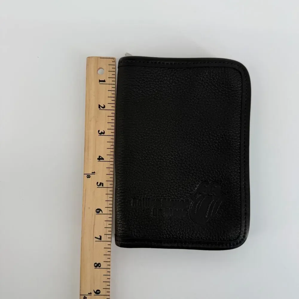 Rolling Stones Wallet Bigger Banger Tour 2005 Black Zip Leather Roots Logo Rare